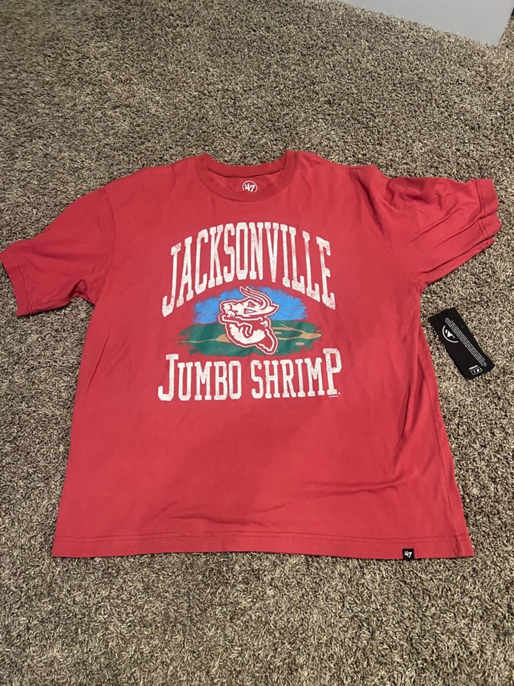 NWT Jacksonville Jumbo Shrimp Graphic Tee - 47 Brand Men’s XL